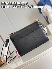 Fortok Louis Vuitton Twist MM Bag Black M21554 23x17x9.5cm - 4