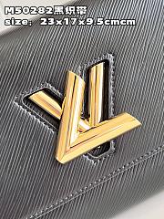 Fortok Louis Vuitton Twist MM Bag Black M21554 23x17x9.5cm - 5