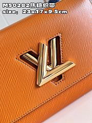 Fortok Louis Vuitton Twist MM Bag Tan M21554 23x17x9.5cm - 5