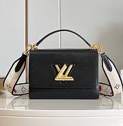 Fortok Louis Vuitton Twist MM Bag Black M21554 23x17x9.5cm - 1
