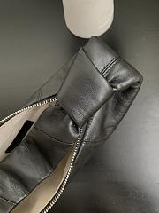 Fortok Lemaire Croissant Leather Crossbody Bag In Black 27x7x18cm - 4