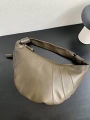 Fortok Lemaire Croissant Leather Crossbody Bag In Brown 27x7x18cm - 1