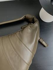 Fortok Lemaire Croissant Leather Crossbody Bag In Brown 27x7x18cm - 5