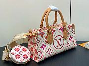 Fortok Louis Vuitton OnTheGo East West Bag Coral M25318 25x13x10cm  - 6