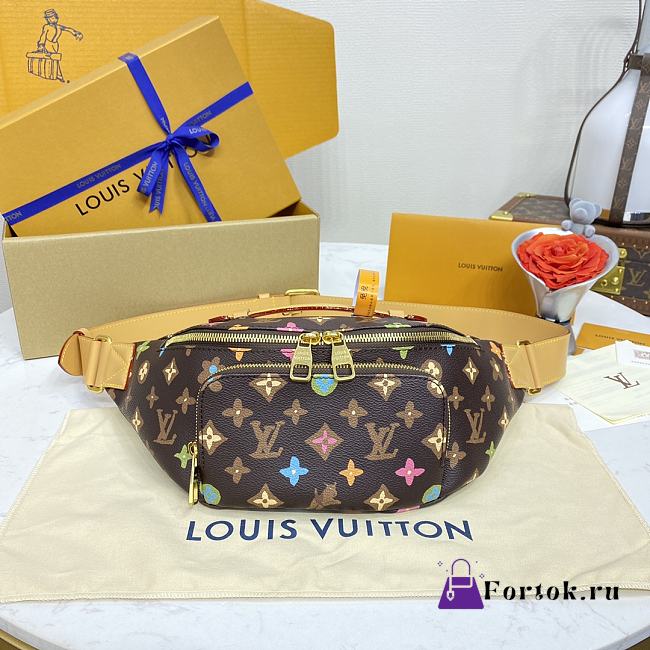 Fortok Louis Vuitton Rush Waist Bag Brown Monogram Craggy Canvas M24858 30x15x8cm - 1