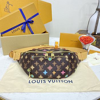 Fortok Louis Vuitton Rush Waist Bag Brown Monogram Craggy Canvas M24858 30x15x8cm