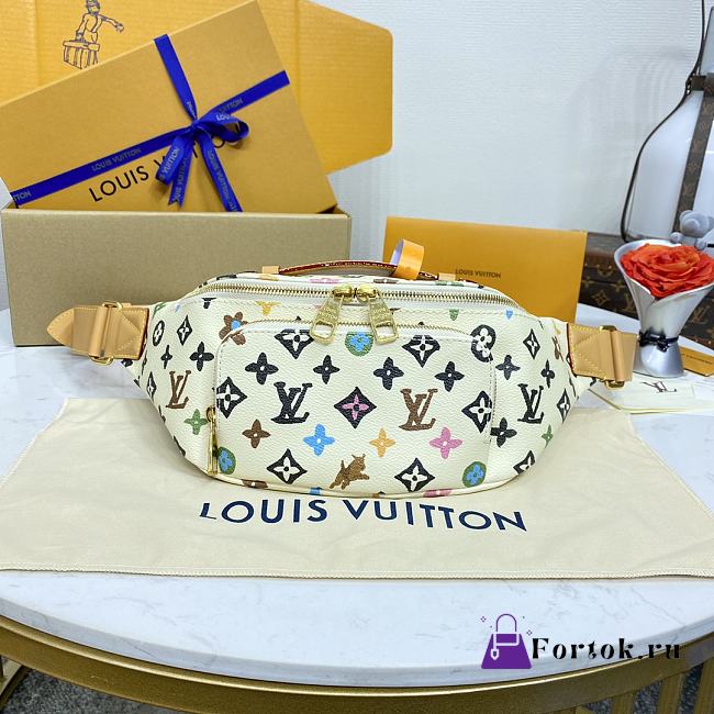 Fortok Louis Vuitton Rush Waist Bag White Monogram Craggy Canvas M24858 30x15x8cm - 1