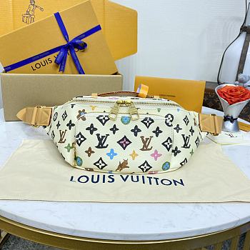 Fortok Louis Vuitton Rush Waist Bag White Monogram Craggy Canvas M24858 30x15x8cm