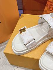 Fortok Louis Vuitton Sunset Flat Comfort Sandals White - 5