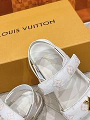 Fortok Louis Vuitton Sunset Flat Comfort Sandals White - 4