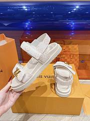 Fortok Louis Vuitton Sunset Flat Comfort Sandals White - 3