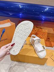 Fortok Louis Vuitton Sunset Flat Comfort Sandals White - 2