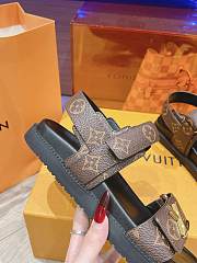 Fortok Louis Vuitton Sunset Flat Comfort Sandals Brown - 6