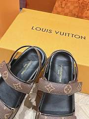 Fortok Louis Vuitton Sunset Flat Comfort Sandals Brown - 3