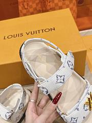 Fortok Louis Vuitton Sunset Flat Comfort Sandals White Multicolor - 4