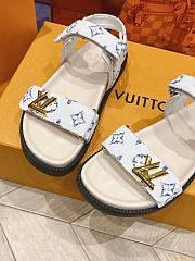 Fortok Louis Vuitton Sunset Flat Comfort Sandals White Multicolor - 3