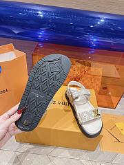 Fortok Louis Vuitton Sunset Flat Comfort Sandals Beige - 2