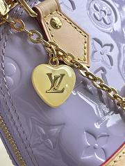 Fortok Louis Vuitton Nano Alma Bag Purple  Monogram Vernis Leather M82974 18x12x8cm - 2