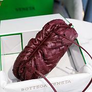 Fortok Bottega Veneta Intrecciato Pouch Burgundy 23x13x8cm  - 5