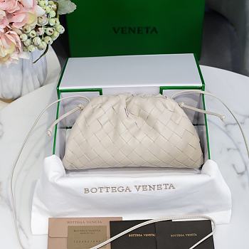 Fortok Bottega Veneta Intrecciato Pouch White 23x13x8cm 