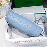 Fortok Bottega Veneta Intrecciato Pouch Blue 23x13x8cm  - 6