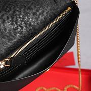 Fortok Valentino Garavani Vring Chain Handbag Black 19x4x10.5cm  - 2