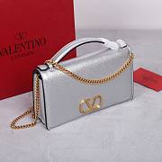 Fortok Valentino Garavani Vring Chain Handbag Silver 19x4x10.5cm - 3