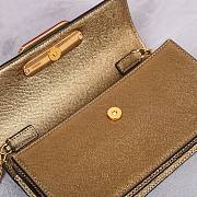 Fortok Valentino Vsling Grainy Calfskin Clutch Gold with Shoulder Strap 20x10.5x4cm - 4