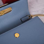 Fortok Valentino Vsling Grainy Calfskin Clutch Blue with Shoulder Strap 20x10.5x4cm - 5