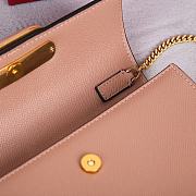 Fortok Valentino Vsling Grainy Calfskin Clutch Beige with Shoulder Strap 20x10.5x4cm - 5