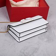 Fortok Valentino Vsling Grainy Calfskin Clutch White with Shoulder Strap 20x10.5x4cm - 6