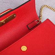 Fortok Valentino Vsling Grainy Calfskin Clutch Red with Shoulder Strap 20x10.5x4cm - 4