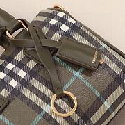 Fortok Burberry Mini Vintage Check-Printed Zipped Bowling Bag Green 18.5x11x12cm - 3