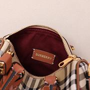 Fortok Burberry Mini Vintage Check-Printed Zipped Bowling Bag Beige 18.5x11x12cm - 4