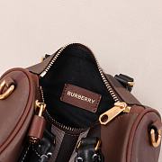 Fortok Burberry Mini Vintage Check-Printed Zipped Bowling Bag Brown 18.5x11x12cm - 6