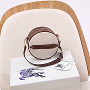 Fortok Burberry Louise Logo Graphic Canvas & Leather Crossbody Bag 17x7x17cm - 6