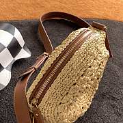 Fortok Saint Laurent Sac Round Beige Bag 17x17x5.5cm - 2