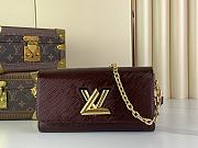 Fortok Louis Vuitton Twist West Bag Burgundy M24549 23.5x12x7cm - 1