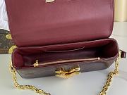 Fortok Louis Vuitton Twist West Bag Burgundy M24549 23.5x12x7cm - 6