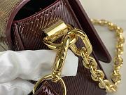 Fortok Louis Vuitton Twist West Bag Burgundy M24549 23.5x12x7cm - 3