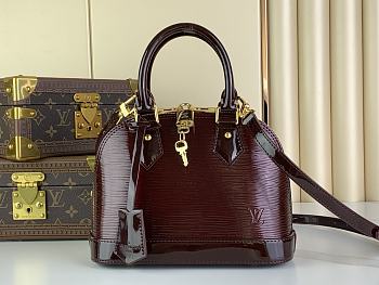 Fortok Louis Vuitton Alma BB Bag Burgundy M24597 23.5x17.5x11.5cm