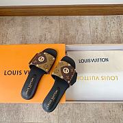 Fortok Louis Vuitton Frame Flat Mules Brown - 3