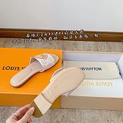 Fortok Louis Vuitton Frame Flat Mules White - 6