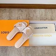 Fortok Louis Vuitton Frame Flat Mules White - 2