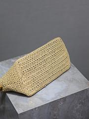 Fortok Saint Laurent Le Rafia Logo Shoulder Bag Beige 26×14×14.5cm - 5