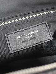 Fortok Saint Laurent Le Rafia Logo Shoulder Bag Black 26×14×14.5cm - 2