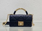 Fortok Dior Ange Bag Black Macrocannage Calfskin 20x12x5cm - 1