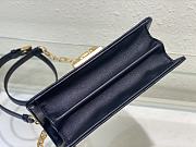 Fortok Dior Ange Bag Black Macrocannage Calfskin 20x12x5cm - 5