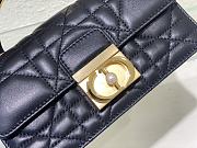 Fortok Dior Ange Bag Black Macrocannage Calfskin 20x12x5cm - 4