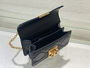 Fortok Dior Ange Bag Black Macrocannage Calfskin 20x12x5cm - 3